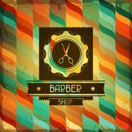 Hairdressing background in retro style N2
