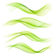 Set of color smoke wave