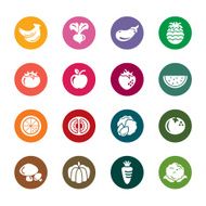 Fruit and Vegetables Color Icons N2