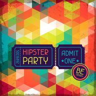 Hipster Background In Retro Style N17