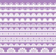 Set of beautiful lace vector trims N14