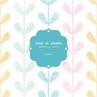 Abstract textile colorful vines leaves frame seamless pattern background
