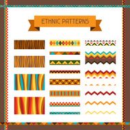 African ethnic seamless ornaments and pattern brushes