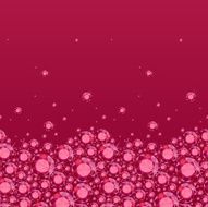 Ruby red gems horizontal seamless pattern