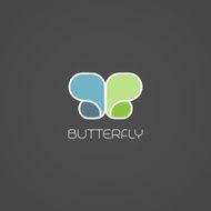 Vector Abstract butterfly symbol modern trendy design