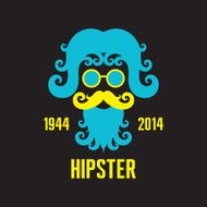 Hipster Concept Vector Illustration - Retro Style Design
