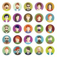 Set of People Flat icons Vector women and men character