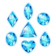 Set of colored gems N4