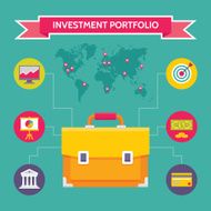 Investment Portfolio - Business Concept Illustration in Flat Design Style