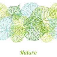 Seamless nature pattern with green leaves N5