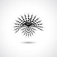 abstract black dots shape