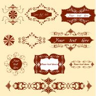 vector set calligraphic design elements and page decoration N3