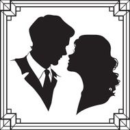 Couple in retro style