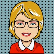 Blonde Cartoon Character