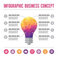 Infographic Concept of Lamp - Light Bulb Idea Illustration N2