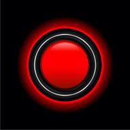 Vector futuristic red button