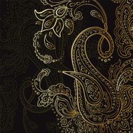 Paisley background Hand Drawn ornament N8