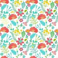 Seamless floral vector pattern - scandinavian style N11