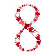 Number of hearts vector illustration N5