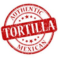 tortilla red grunge stamp