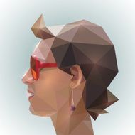 Young woman in origami style N4