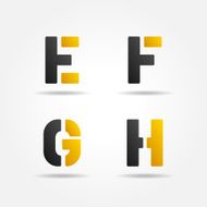 efgh yellow stencil letters