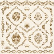 Set of vector damask ornaments N39