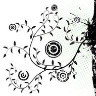 Grunge floral background N21
