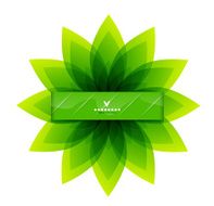 Vector abstract green flower background