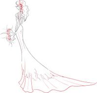 Elegant bride with bouquet