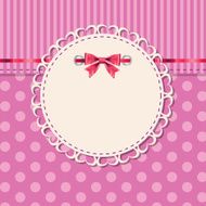 vintage frame with bow vector illustration N14