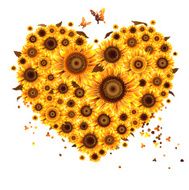 Sunflower Love Shape