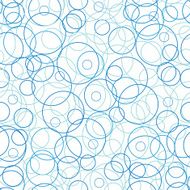 Abstract blue circles seamless pattern background