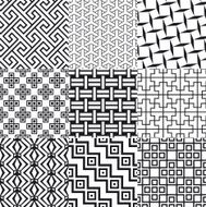 seamless black and white geometric pattern