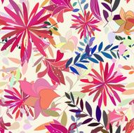 Seamless multicolor floral pattern N6
