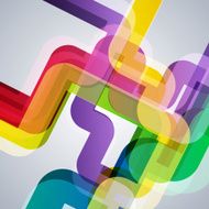 Abstract background with colorful pipes