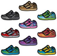 Trainers Sneakers Icon Set