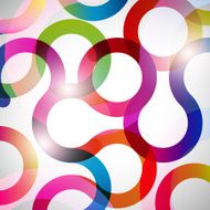 Rainbow Curls Abstract Illustration