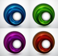 Vector glossy swirls