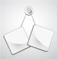 Vector white glass plates