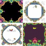 Abstract background set ( floral series) N2