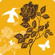 floral background illustration N3