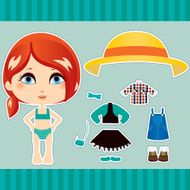 Red Haired Fashion Girl N2