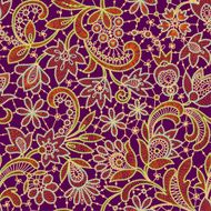 Multi Colored Lace Seamless Pattern Purple Background