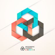Modern business step origami style options banner N62