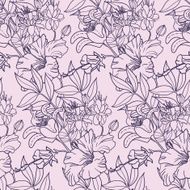 Cute floral seamless pattern background N72
