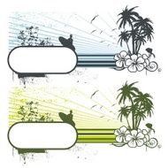 surf sunset banners