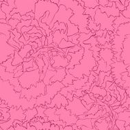 Beautiful seamless background with pink carnation N3