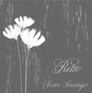 Flower retro grunge background N2
