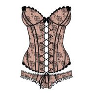 Lady&#039;s sexy guipure corset